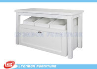 Presenting Goods Retail Display Tables With Open Drawer , Custom MDF Display