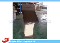 Brown customize MDF Metal Wooden Display Stands / Table , carpet display stand